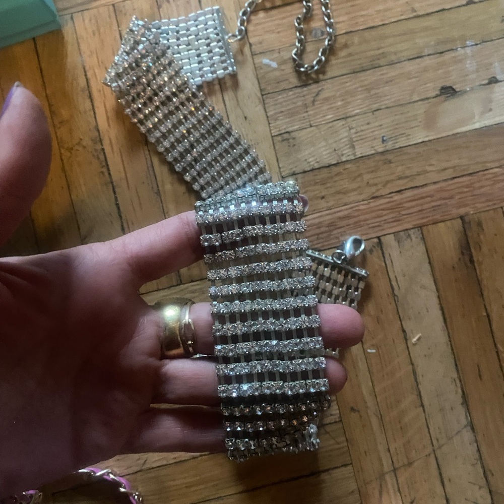 Fancy Real Rhinestone Elegant Belt Adjustable - image 1